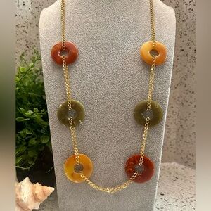 Avon acrylic discs and chain necklace